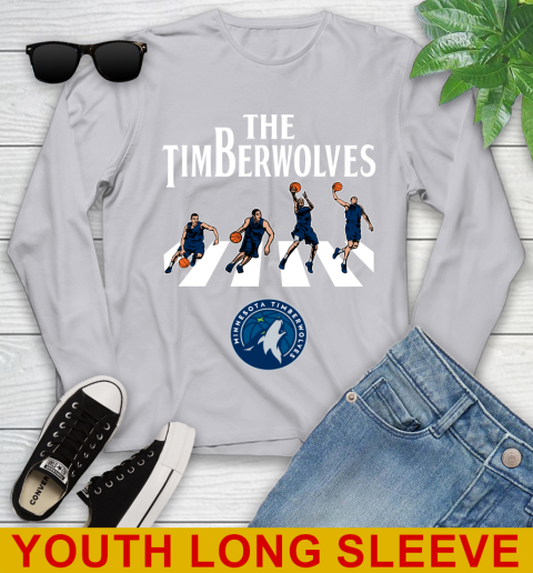NBA Basketball Minnesota Timberwolves The Beatles Rock Band Shirt Youth Long Sleeve 5