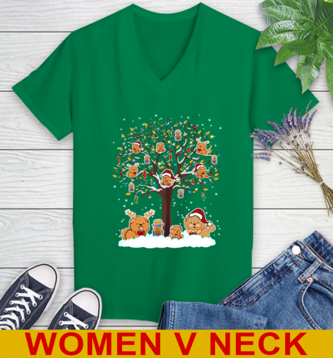 Chow Chow dog pet lover light christmas tree shirt 77