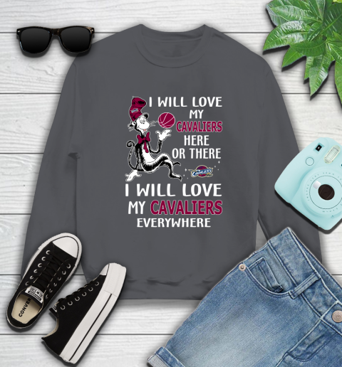 NBA Basketball Cleveland Cavaliers I Will Love My Cavaliers Everywhere Dr Seuss Shirt Sweatshirt 6