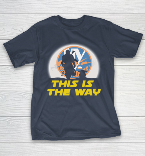 New York Islanders NHL Ice Hockey Star Wars Yoda And Mandalorian This Is The Way T-Shirt 3