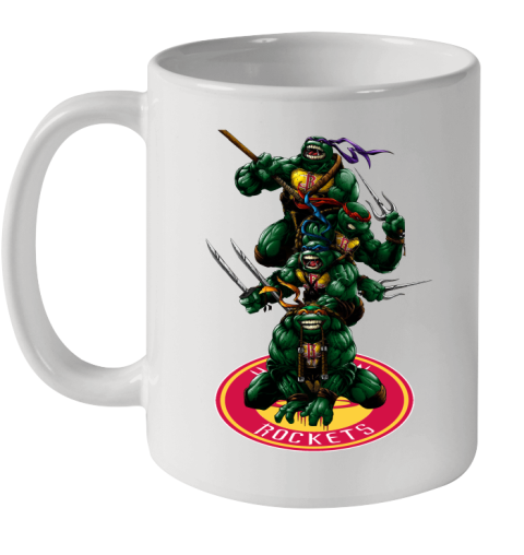 NBA Basketball Houston Rockets Teenage Mutant Ninja Turtles Shirt Ceramic Mug 11oz