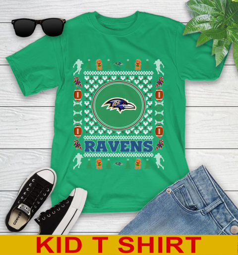 Baltimore Ravens Merry Christmas NFL Football Loyal Fan Youth T-Shirt 7