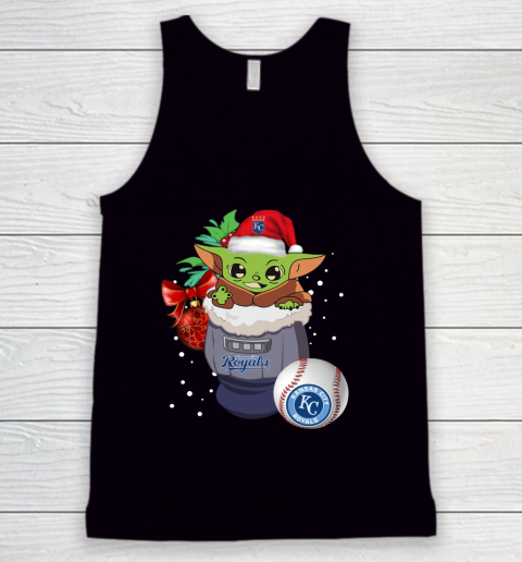 Kansas City Royals Christmas Baby Yoda Star Wars Funny Happy MLB Tank Top