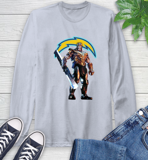 NFL Thanos Gauntlet Avengers Endgame Football San Diego Chargers Long Sleeve T-Shirt 6