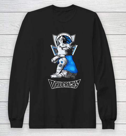 NBA Basketball My Cat Loves Dallas Mavericks Long Sleeve T-Shirt NBA Basketball My Cat Loves Dallas Mavericks Long Sleeve T-Shirt