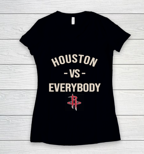 Houston Rockets Vs Everybody Women's V-Neck T-Shirt
