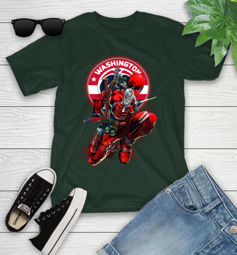 NBA Deadpool Marvel Comics Sports Basketball Washington Wizards Youth T-Shirt 5