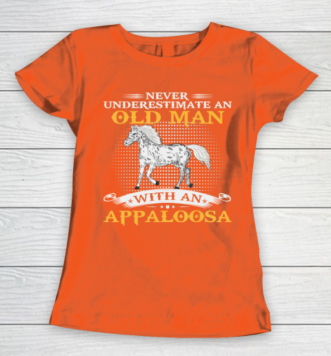 Father gift shirt Mens Never Underestimate An Old Man With An Appaloosa Horse Funny T Shirt Women's T-Shirt 3