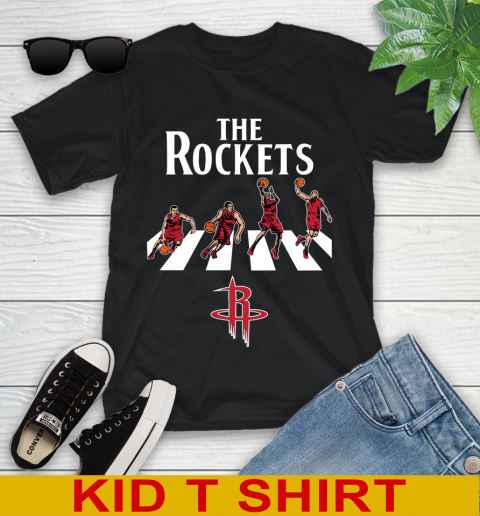 NBA Basketball Houston Rockets The Beatles Rock Band Shirt Youth T-Shirt
