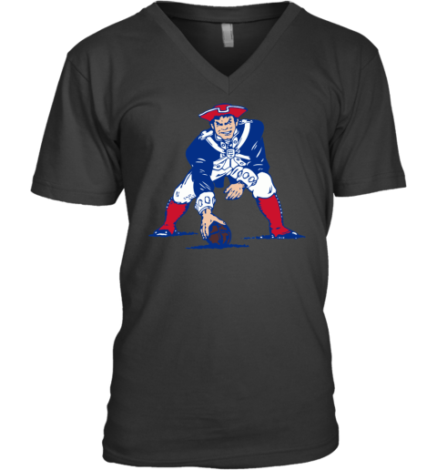 New England Patriots NFL Foxborough Pat Patriot V-Neck T-Shirt