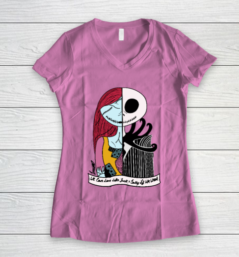 Jack and Sally  Blink 182 I Miss You Women's V-Neck T-Shirt 8