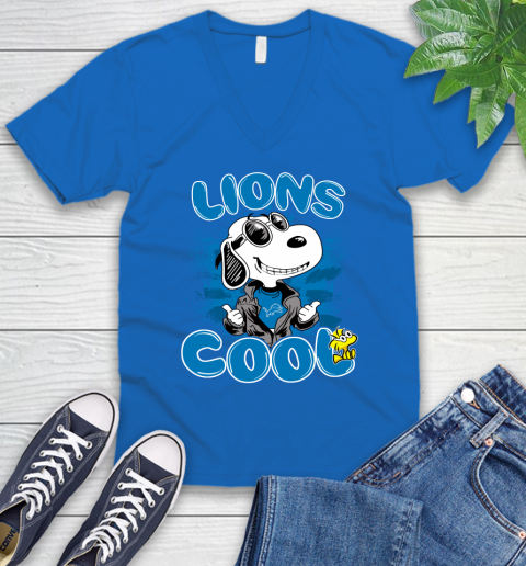 NFL Football Detroit Lions Cool Snoopy Shirt V-Neck T-Shirt 5