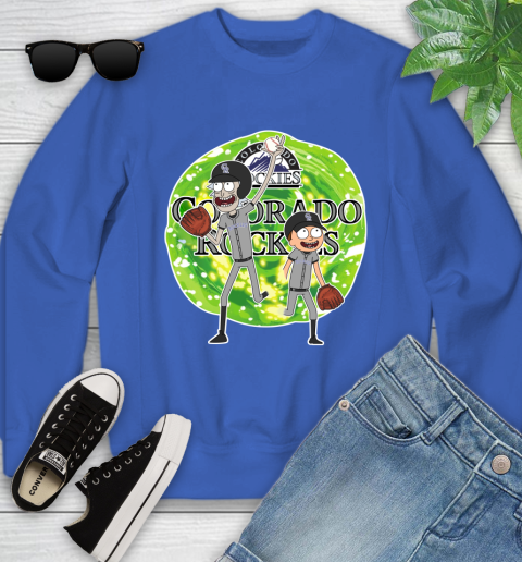 MLB Colorado Rockies Rick And Morty Baseball Sports Youth Sweatshirt 8