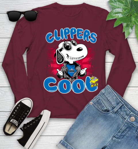 NBA Basketball LA Clippers Cool Snoopy Shirt Youth Long Sleeve 5