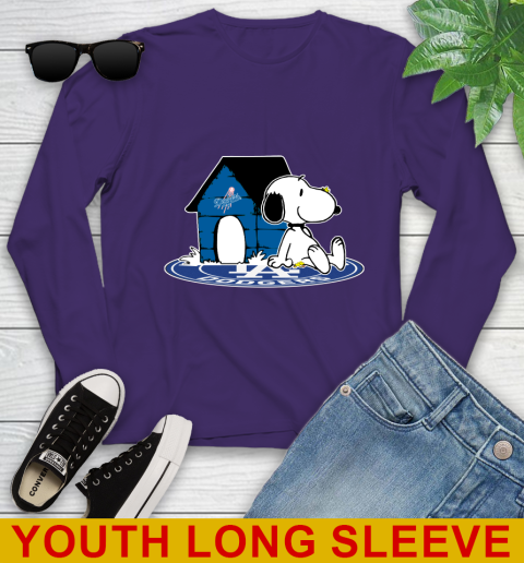 MLB Baseball Los Angeles Dodgers Snoopy The Peanuts Movie Shirt Youth Long Sleeve 5