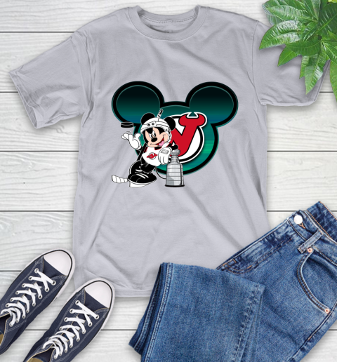 NHL New Jersey Devils Stanley Cup Mickey Mouse Disney Hockey T Shirt T-Shirt 6