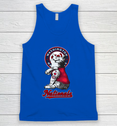 MLB Baseball My Cat Loves Washington Nationals Tank Top 4