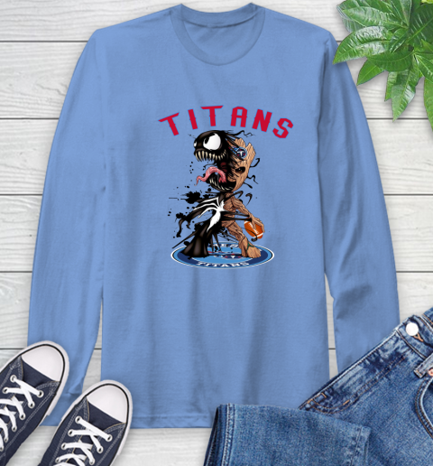 NFL Tennessee Titans Football Venom Groot Guardians Of The Galaxy Long Sleeve T-Shirt 11