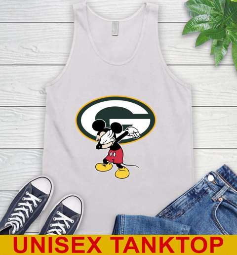 Green Bay Packers NFL Football Dabbing Mickey Disney Sports Tank Top