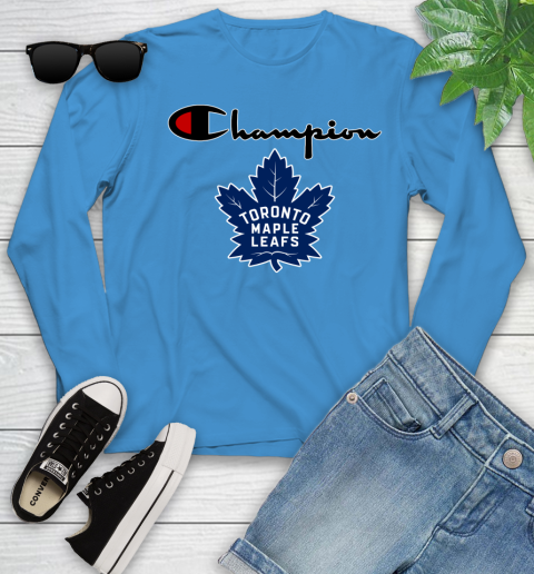 NHL Hockey Toronto Maple Leafs Champion Shirt Youth Long Sleeve 5