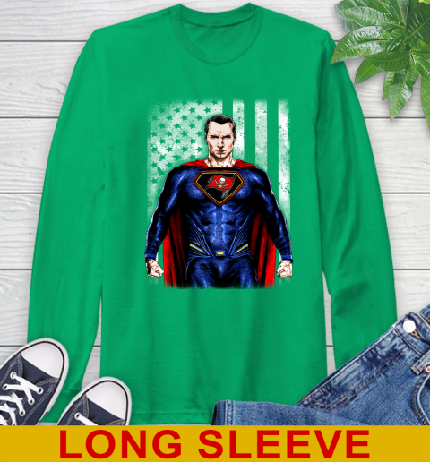 NFL Football Tampa Bay Buccaneers Superman DC Shirt Long Sleeve T-Shirt 8