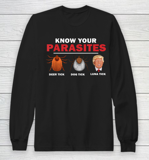 Retro Know Your Parasites Luna Tick Anti Trump Long Sleeve T-Shirt