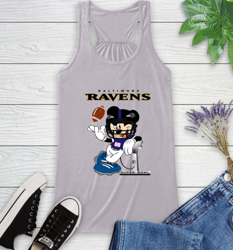 NFL Baltimore Ravens Mickey Mouse Disney Super Bowl Football T Shirt Racerback Tank 5