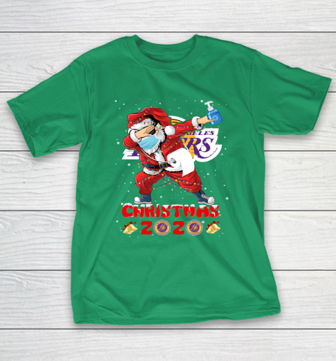 Los Angeles Lakers Funny Santa Claus Dabbing Christmas 2020 NBA T-Shirt 5