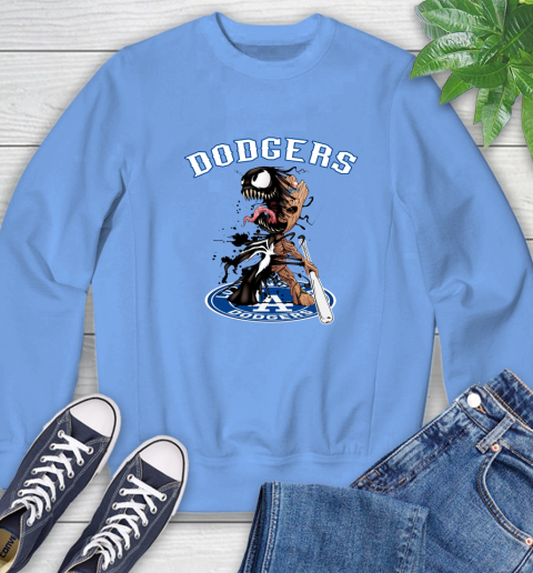 MLB Los Angeles Dodgers Baseball Venom Groot Guardians Of The Galaxy Sweatshirt 11
