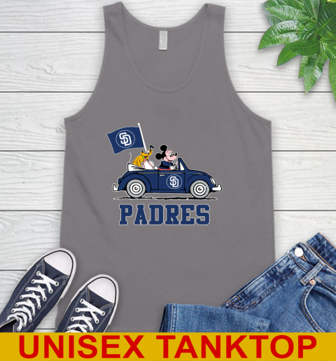 MLB Baseball San Diego Padres Pluto Mickey Driving Disney Shirt Tank Top 7