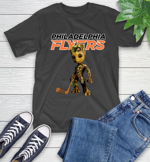 Philadelphia Flyers NHL Hockey Groot Marvel Guardians Of The Galaxy T-Shirt 2