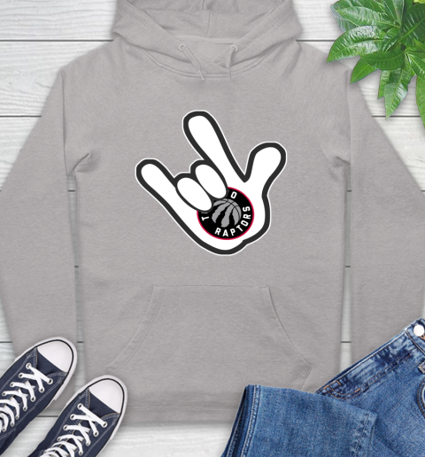 Toronto Raptors NBA Basketball Mickey Rock Hand Disney Hoodie 12