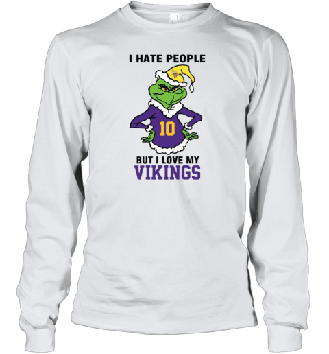 I Hate People But I Love My Vikings Minnesota Vikings NFL Teams Youth Long Sleeve
