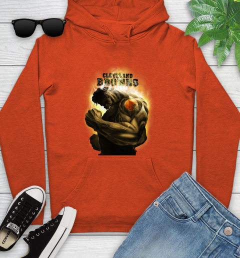 Cleveland Browns NFL Football Hulk Marvel Avengers Sports Youth Hoodie 4
