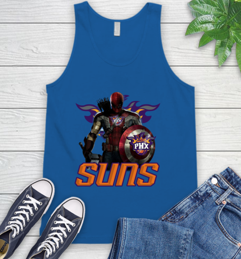 Phoenix Suns NBA Basketball Captain America Thor Spider Man Hawkeye Avengers Tank Top 5