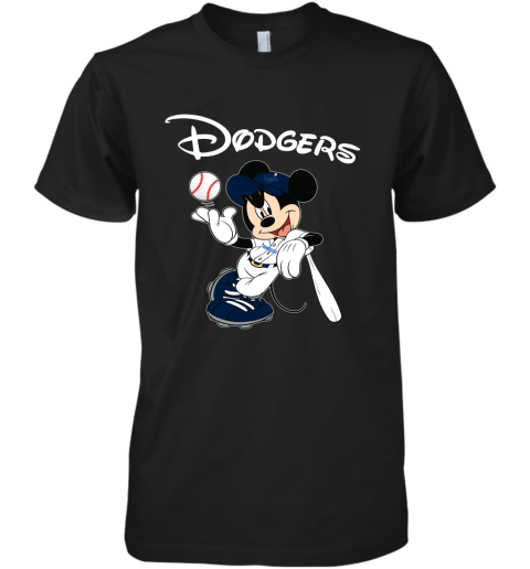 Baseball Mickey Team Los Angeles Dodgers Premium Men's T-Shirt