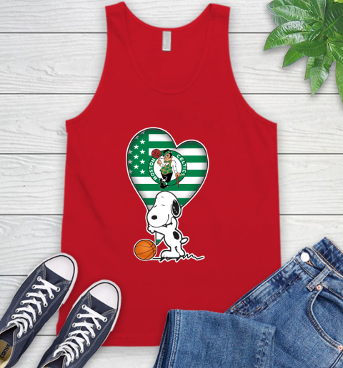 Boston Celtics NBA Basketball The Peanuts Movie Adorable Snoopy Tank Top 6