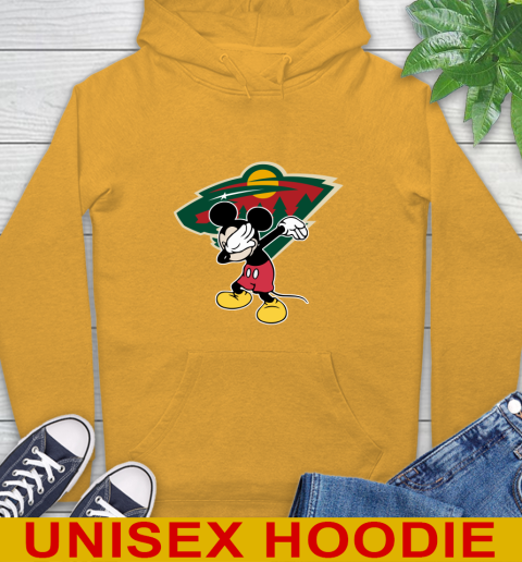 Minnesota Wild NHL Hockey Dabbing Mickey Disney Sports Hoodie 3