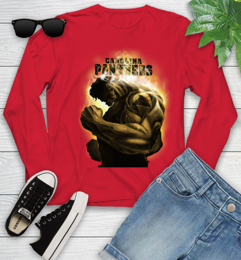 Carolina Panthers NFL Football Hulk Marvel Avengers Sports Youth Long Sleeve 11