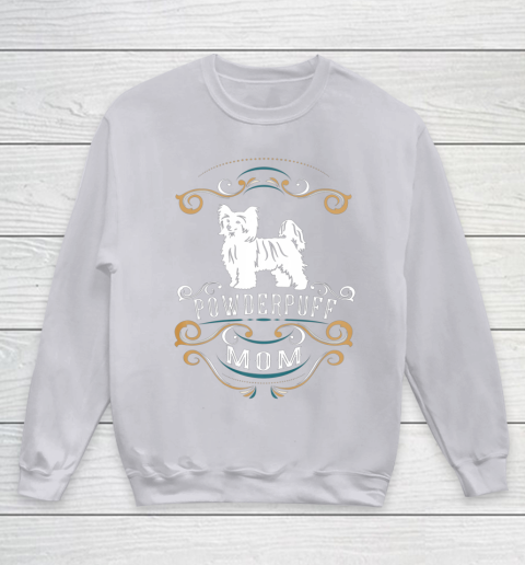 Dog Mom Shirt Powderpuff Mom Chinese Crested Dog Youth Sweatshirt 3