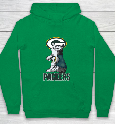 NFL Football My Cat Loves Green Bay Packers Youth Hoodie 4