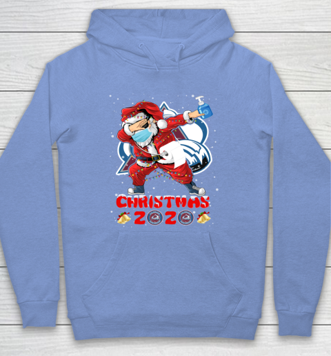 Colorado Avalanche Funny Santa Claus Dabbing Christmas 2020 NHL Hoodie 8