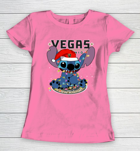 Vegas Golden Knights NHL Hockey noel stitch Christmas Women's T-Shirt 9