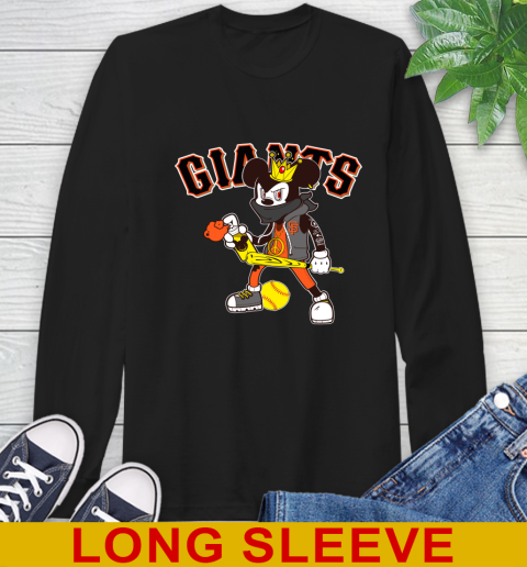 San Francisco Giants MLB Baseball Mickey Peace Sign Sports Long Sleeve T-Shirt 2
