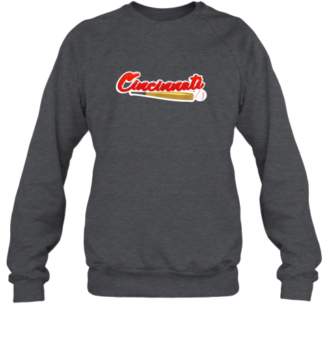 5jtn vintage cincinnati baseball shirt reds ohio baseball sweatshirt 35 front dark heather
