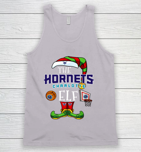 Charlotte Hornets Christmas ELF Funny NBA Tank Top 3