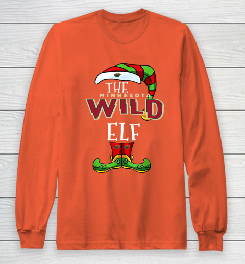 Minnesota Wild Christmas ELF Funny NHL Long Sleeve T-Shirt 3