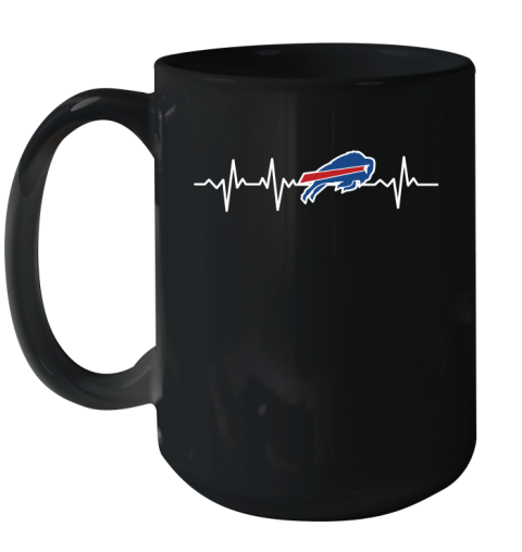 Buffalo Bills NFL Football Heart Beat Shirt Ceramic Mug 15oz