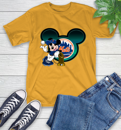 MLB New York Mets The Commissioner's Trophy Mickey Mouse Disney T-Shirt 3