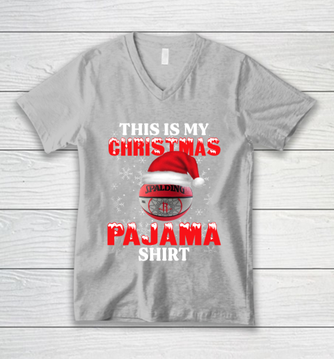 Houston Rockets This Is My Christmas Pajama Shirt NBA V-Neck T-Shirt 3